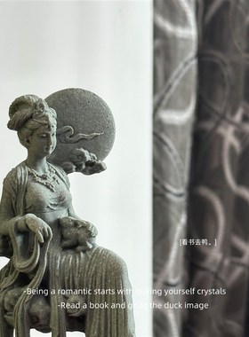 玉魄东方开 嫦娥逐影来中式阳台盆景装饰造景桌面摆件礼物