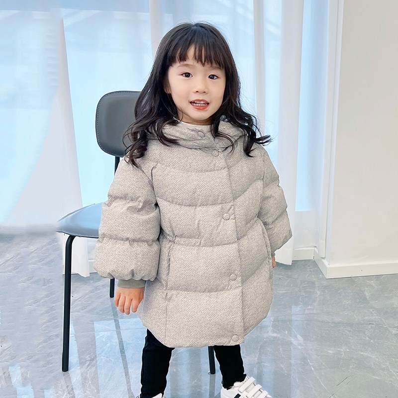 女童羽绒服中长款加厚冬季新款宝宝羽绒服小童1-3-6-8岁22204