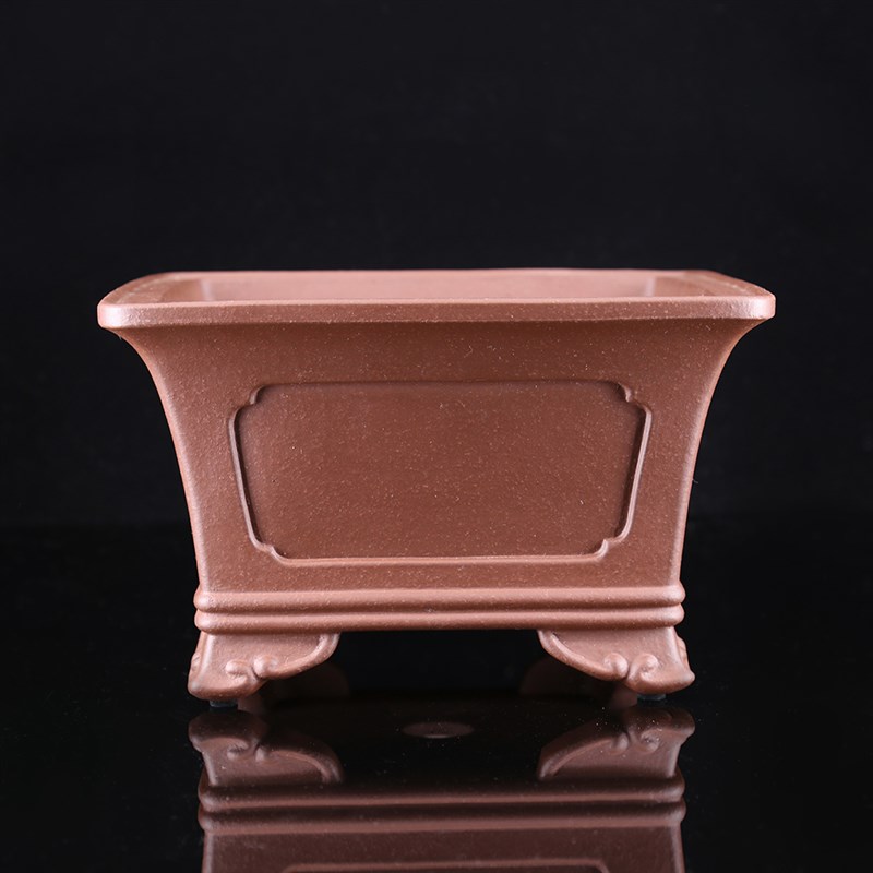 高档精品精工四方奎面云脚榆树榕树黄杨老桩名家冯长见紫砂盆景盆