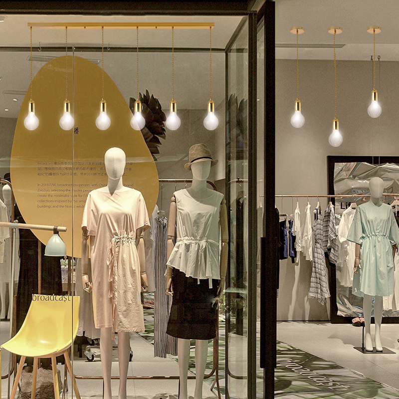 创意玻璃小吊灯简约吧台橱窗门头灯服装店女装店铺装饰灯网红吊灯