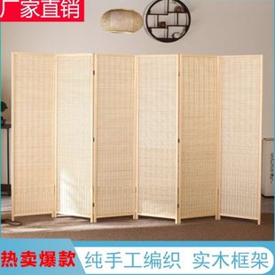 新疆 屏风折叠隔断简约现代客厅玄关墙移动折屏酒店实木 包邮 中式