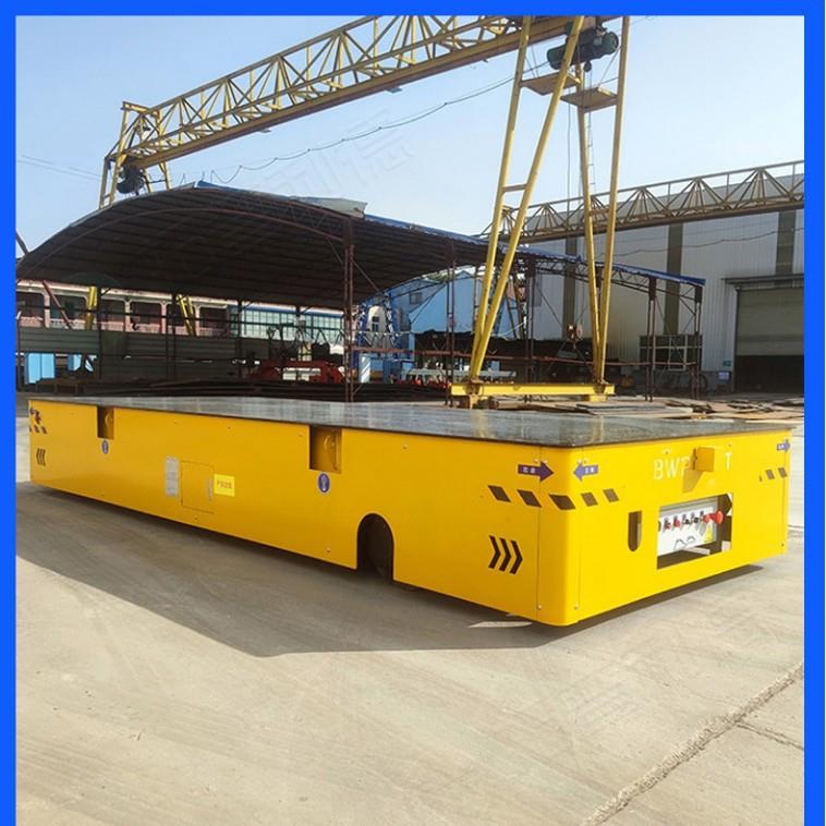 无轨地平车50吨100吨工业货物搬运电动托盘搬运车工业轨道地平车