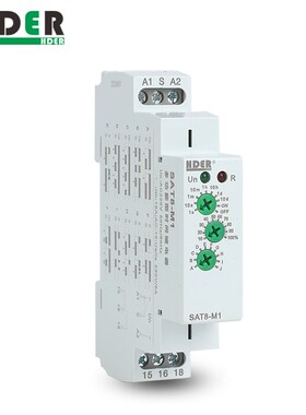 SAT8-M多功能时间继电器交流220通电延时断开DC24V控制器触发延时