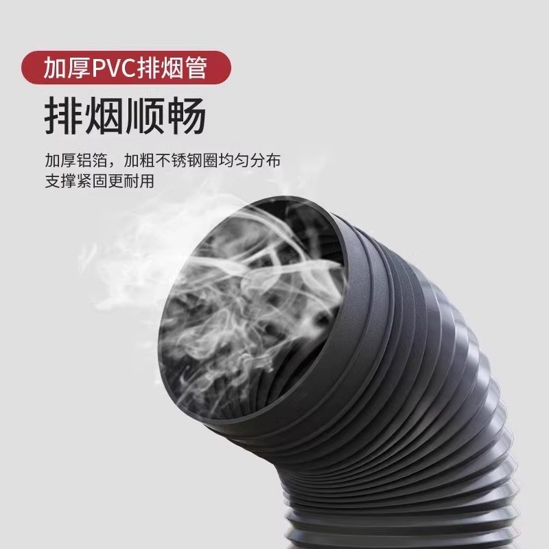 PVC抽油烟机排烟管通用抽烟机排气风扇排风管道吸油机通风排气管