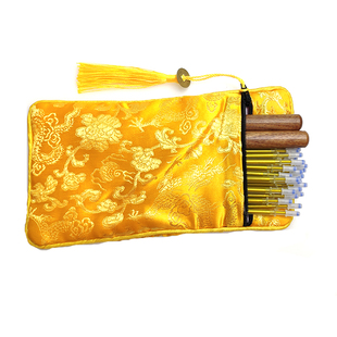 抄经笔金色笔芯描金笔佛像描金铜木笔复古精致原木笔檀香针管细头