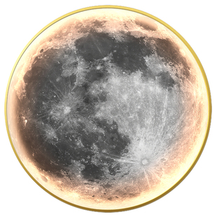 月球地球壁灯圆形星球过道走廊玄关挂画主卧背景墙卧室牀头装饰画