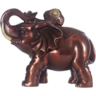 纯铜大象摆件一对财富对象家居办公室装饰品摆设公司开业乔迁礼品