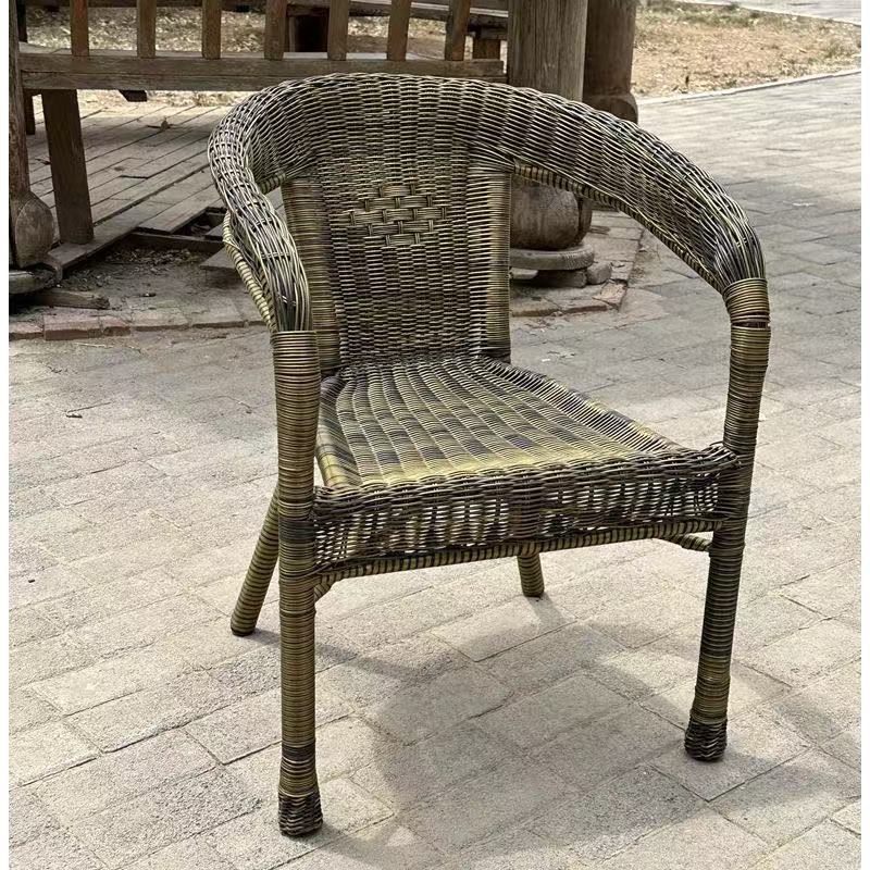 1.1万人已购买椅子藤椅圆线编加粗加固靠背扶手单人外桌椅老人椅