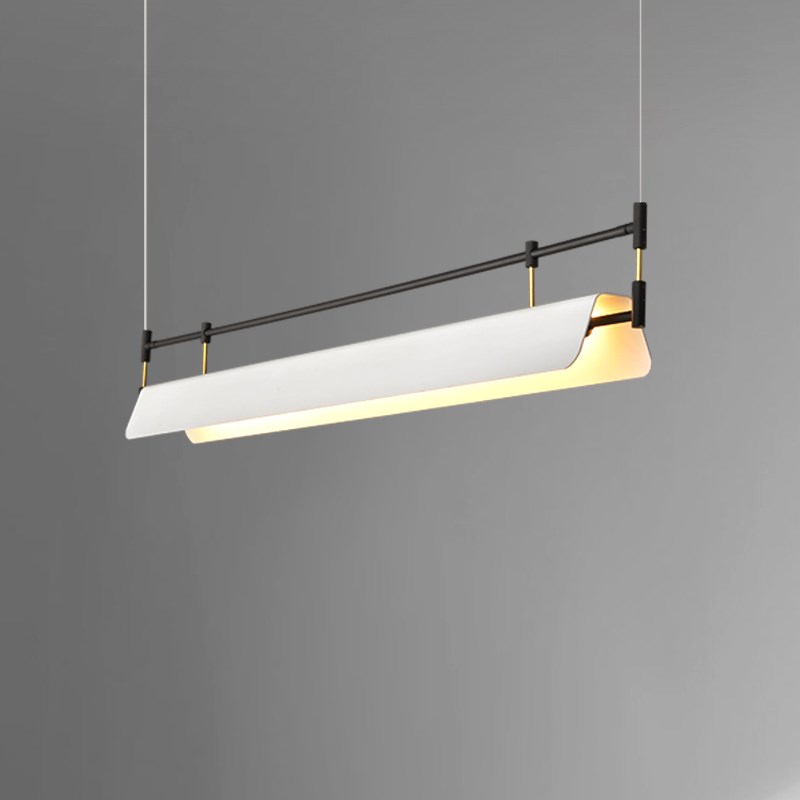 餐厅吊灯吧台一字长条书房超长办公室咨询岛台宋代美学设计师吊灯