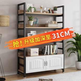 书架置物架落地铁艺儿童储物架子简易客厅书柜家用卧室多层收纳架