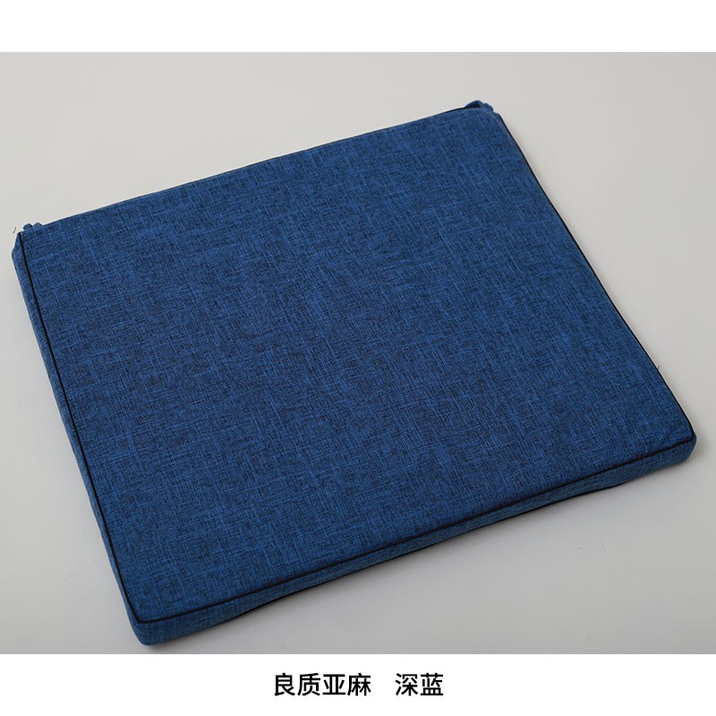 红木沙发坐垫防滑绵垫子加厚亚麻麻布料拆洗新古典