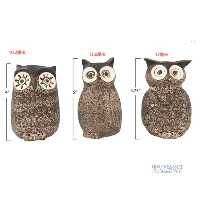 纽约下城公园古怪精灵猫头鹰陶制细作瓶