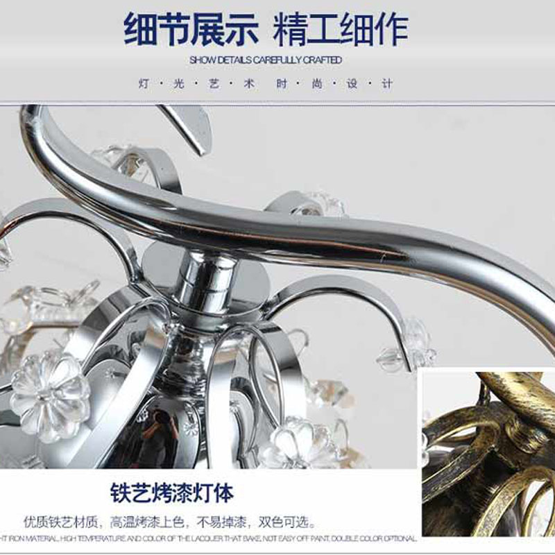 创意韩式水晶触摸台灯现代卧室床温馨公婚房饰光台灯