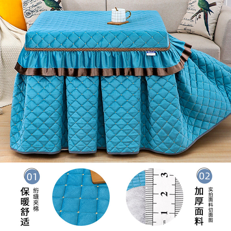 烤火桌子罩烤火炉桌罩正方形加厚电暖炉取暖麻将桌布电炉罩