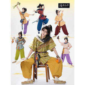 无忌令唐制半袖圆领衫【任逍遥】夏季棉混纺逍遥游侠汉服男女款