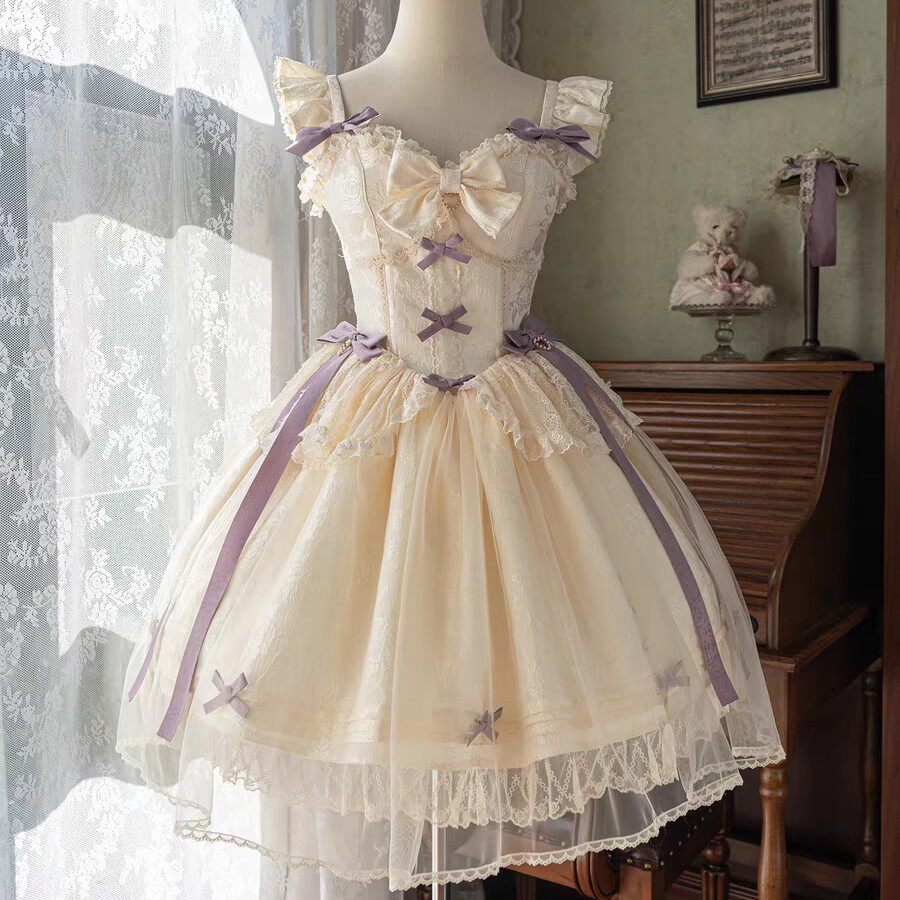 月光芭蕾Lolita连衣裙jsk生日成人礼蓬蓬公主裙洛丽塔拖尾裙子
