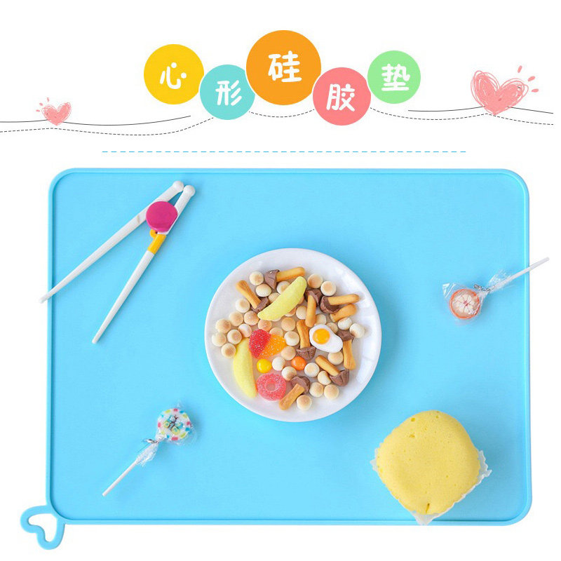 儿童硅胶餐垫防水防油隔热吃饭餐桌垫爱垫子