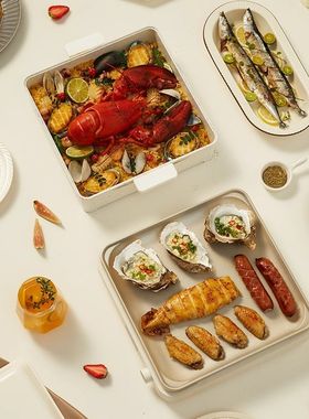 大宇小方糖煎烤炉料理锅体锅电烤盘火锅烧烤嗨盘