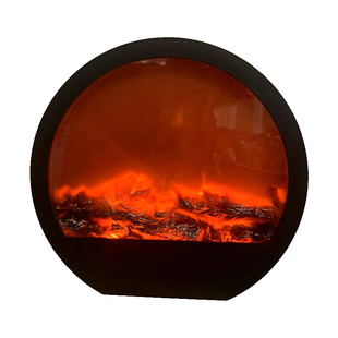 仿真火焰灯电子圆形壁炉灯假火炉装饰卧室火焰氛围灯小壁炉灯