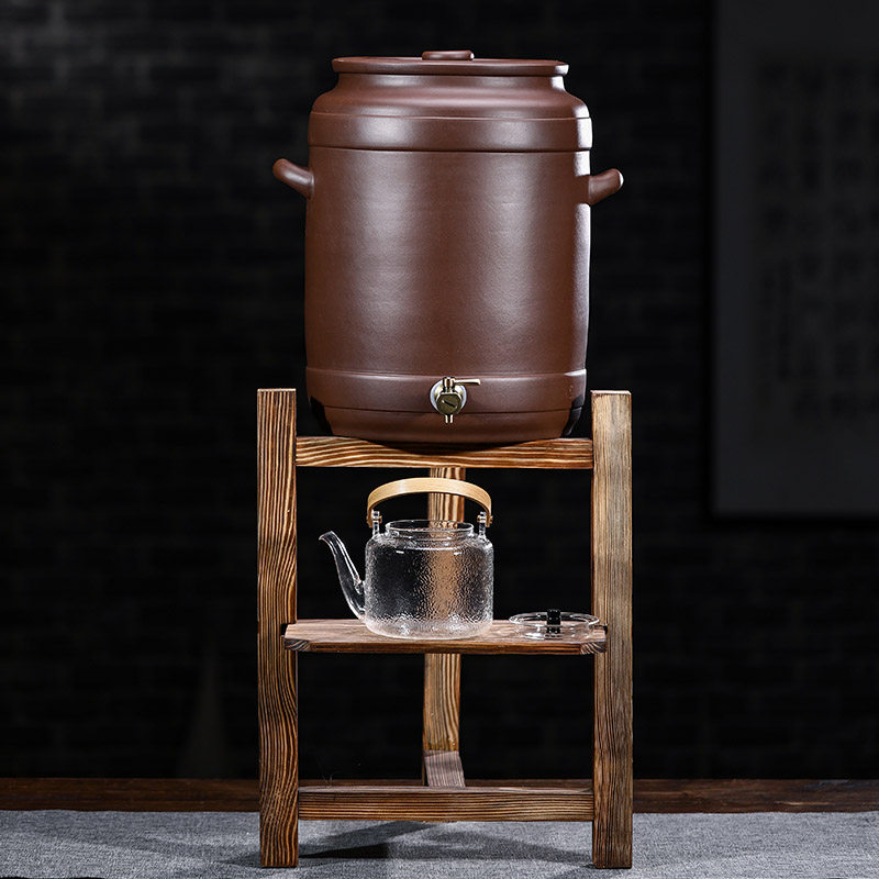 素面紫砂水缸大号储水罐过净水缸抽水茶水缸