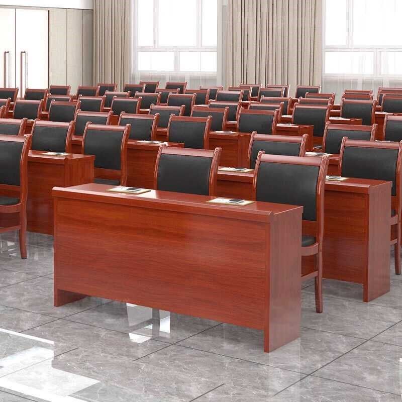 南宁会议室会议桌椅长条桌木皮油漆条形办公桌家具培训桌