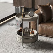 意式 边几茶几茶桌小桌子迷你角几小圆桌沙发边桌床头桌小推车