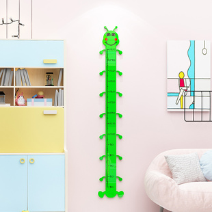 儿童房装 饰测量尺宝宝卧室房间客厅布置恐龙身墙纸立体