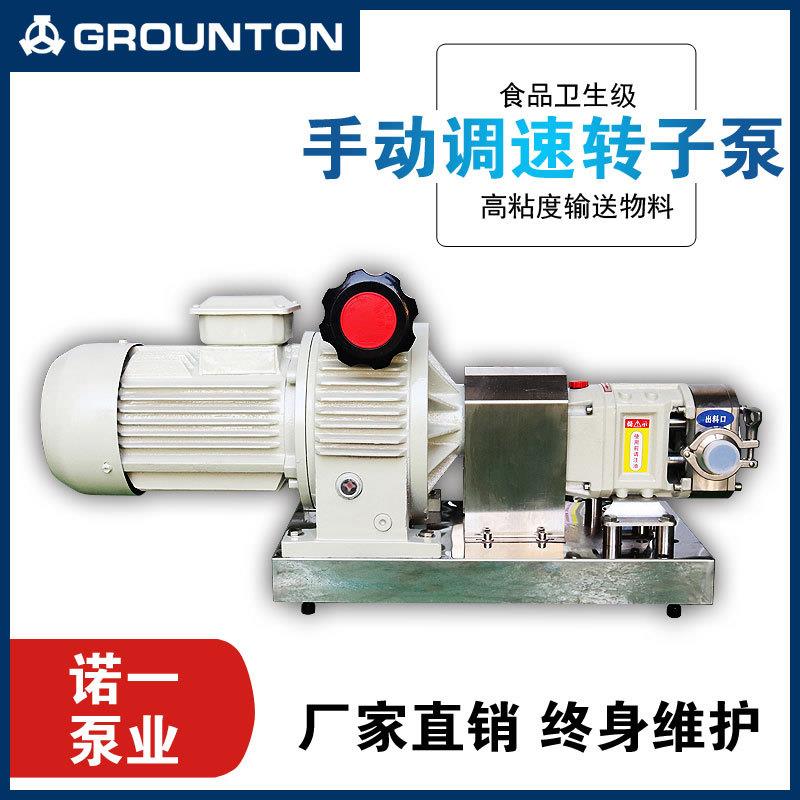不锈钢食品卫生级转子泵芥末膏枇杷酱酱料糖蜜等高粘度电动输送泵