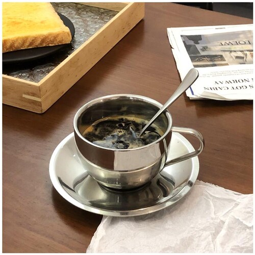 简风隔热拿铁咖啡杯下午茶杯碟勺