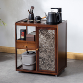 茶几客厅复古茶台实木茶水柜办公室泡茶桌子