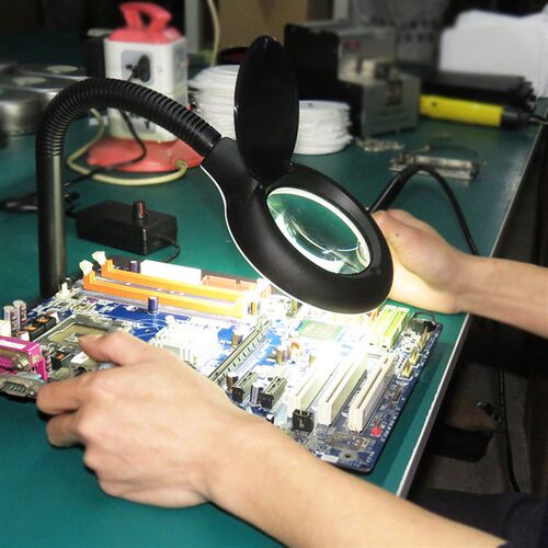 放大镜焊接台带灯电烙铁焊接辅助工具电路板固定架夹具焊锡工作台