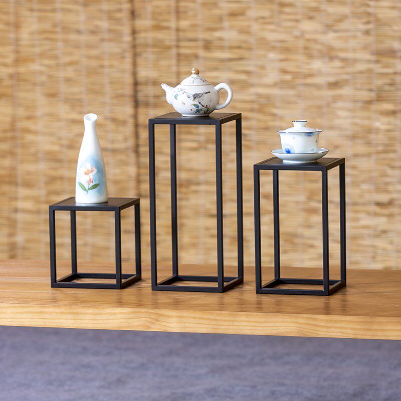 小型铁艺博古架现代茶具架子茶架展示架紫砂壶架子