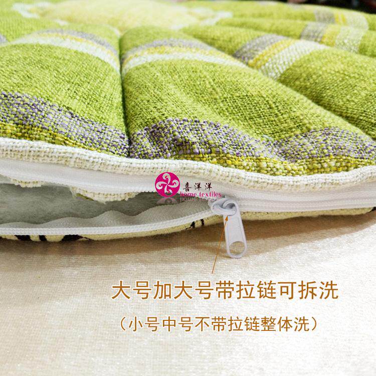 亚麻圆形坐垫透气拆洗季办公室久坐椅垫学生宿舍蒲团屁垫