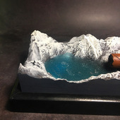 冬官手作 水泥石雪山湖大号雪茄烟灰缸雪茄烟缸