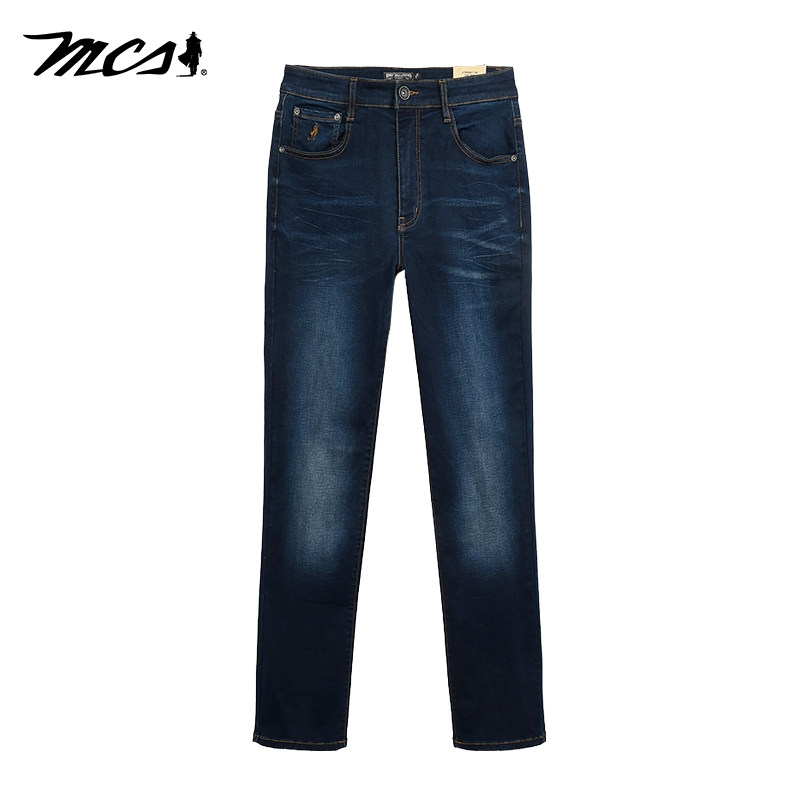 MCS新款微弹修身舒适休闲牛仔裤