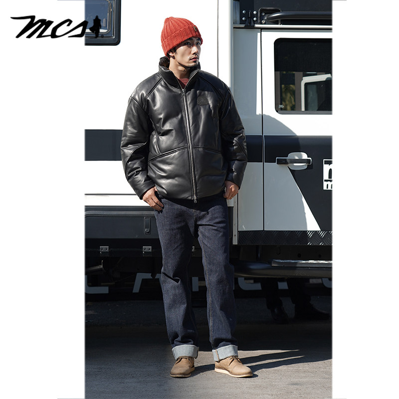 MCS立领鸭绒保暖面包服羽绒皮衣