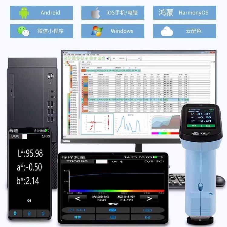 汽国际分仪光测色仪调色器油漆涂料塑胶纺印刷色差仪车织行配色仪