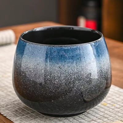 桌面垃圾桶轻奢家用餐桌上垃圾盒陶瓷垃圾盘茶几放果皮收纳缸