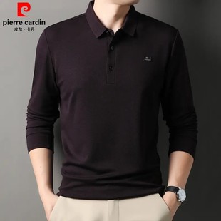 亲肤棉POLO衫 薄款 皮尔卡丹男士 秋季 男 中年商务休闲长袖 t恤打底衫