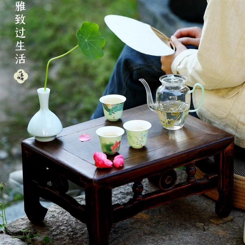 绿茶茶具礼以茶相待设计款新茶杯茶壶茶叶包装一容一饰