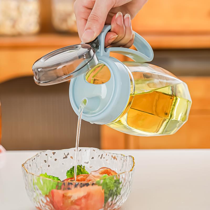 新款玻璃油壶不挂油厨房家用调料瓶酱油醋壶油罐食品级装油容器大