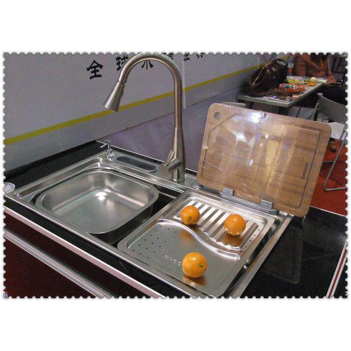 正品高尔丹专卖店进口304#优质不锈钢水槽大单槽CN8869 CNDK8889