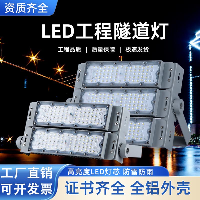 亚明LED隧道灯模组投光灯50瓦100W300户外防水足球篮球广场照明灯图片