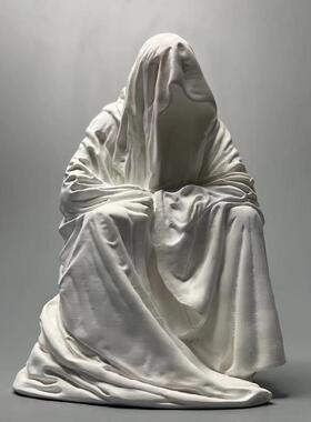 幽灵巫师死神袍桌面创意石膏雕塑扩香石摆件覆古小众古怪派对礼品