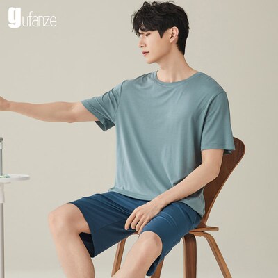 男士睡衣夏季男款夏款纯棉夏天短袖家居服套装男生春秋款2025新款