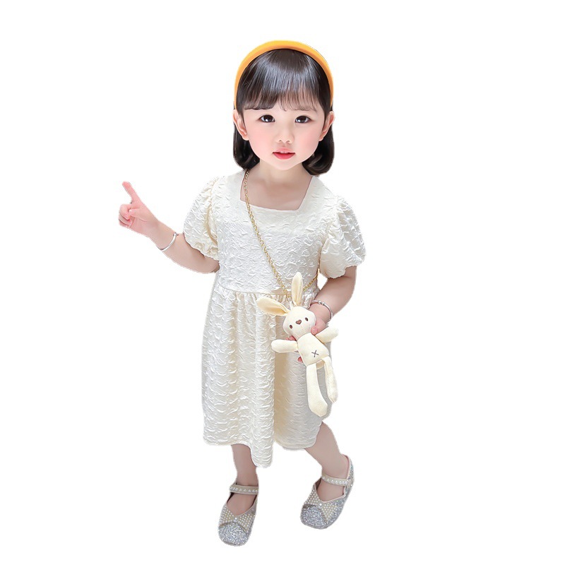 3岁女童连衣裙1夏季儿童夏装2短袖4时髦洋气碎花5公主裙6小女孩裙