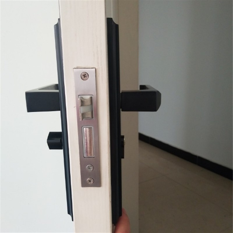 门锁室内卧室房门锁家用静音门把手分体黑色磁吸锁木门锁具通用型