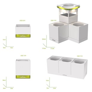 捕蝇草专用 LeGrow盆体组合 食虫植物茅膏菜适用白色方形桌面花盆