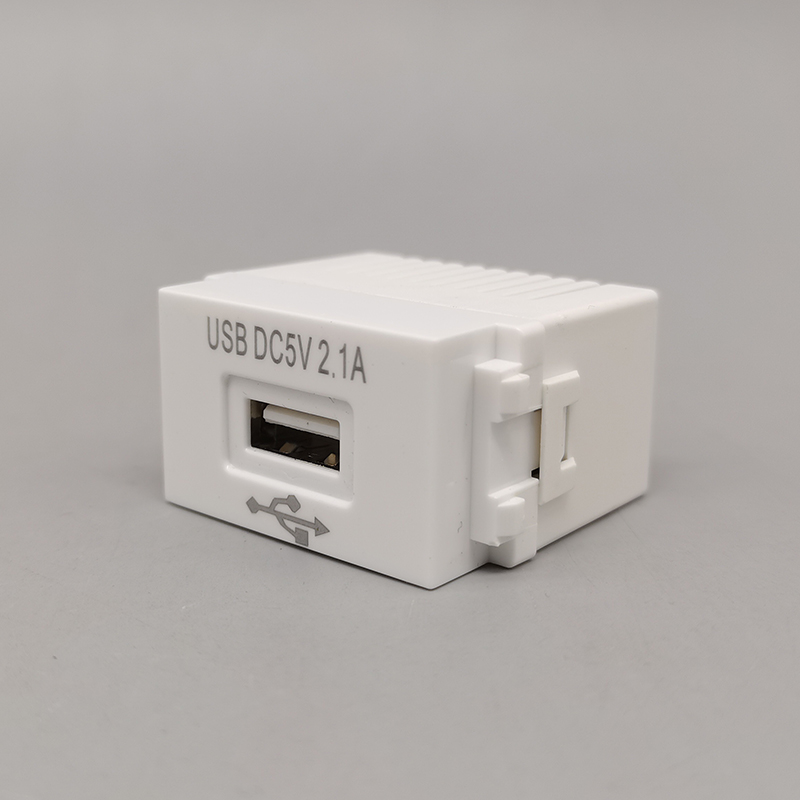 128型USB充电电源模组220V插座2.1A5V变压手机充电面板地插功能件