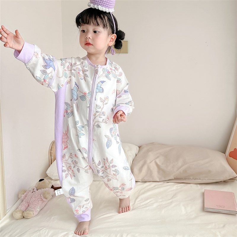 可拆袖儿童睡袋春夏秋纯棉纱布宝宝分腿防踢被四季通用男女童睡衣,婴童用品,睡袋/防踢被,淘宝优惠券,粉丝福利购,淘宝优惠卷